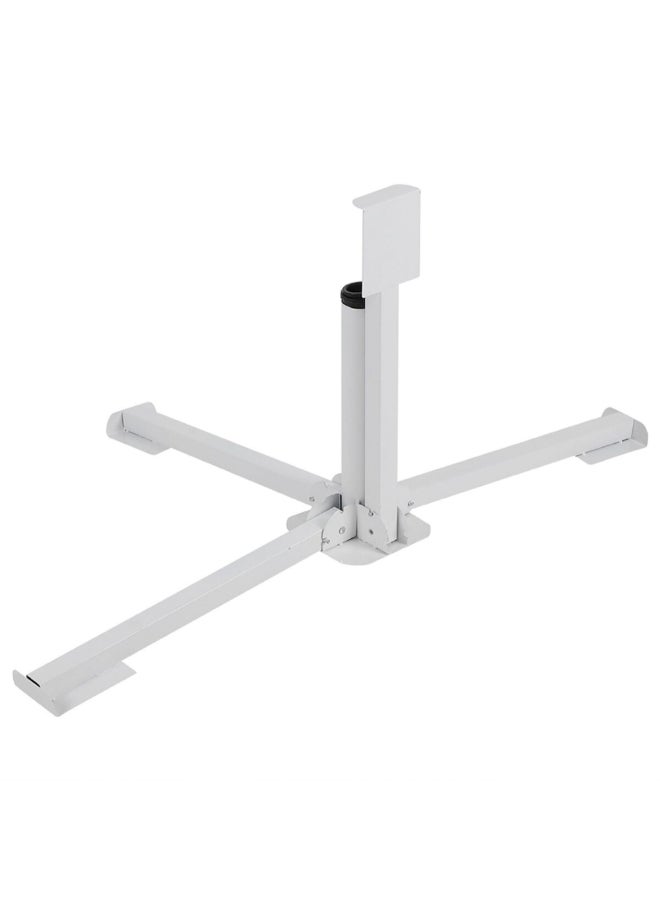 قاعدة صلب متينة ومستقرة بتصميم متقاطع لمظلة الحديقة لون أبيض قطر 122 سم UA2112 - Image 2